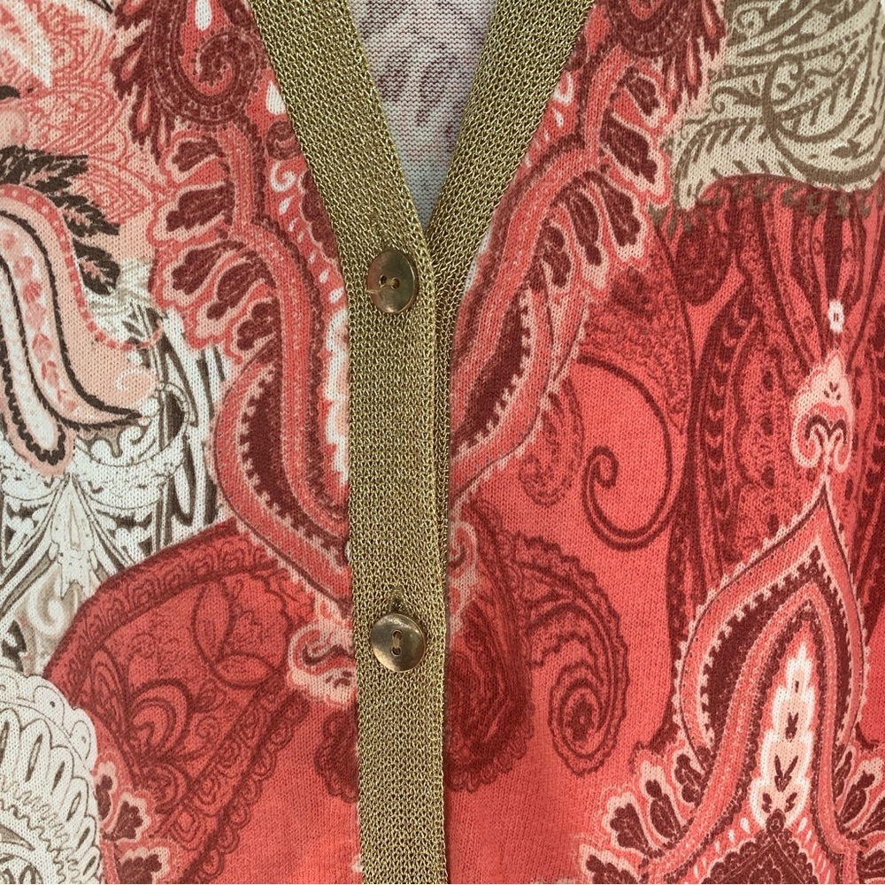 Chico’s thin soft button down cardigan.